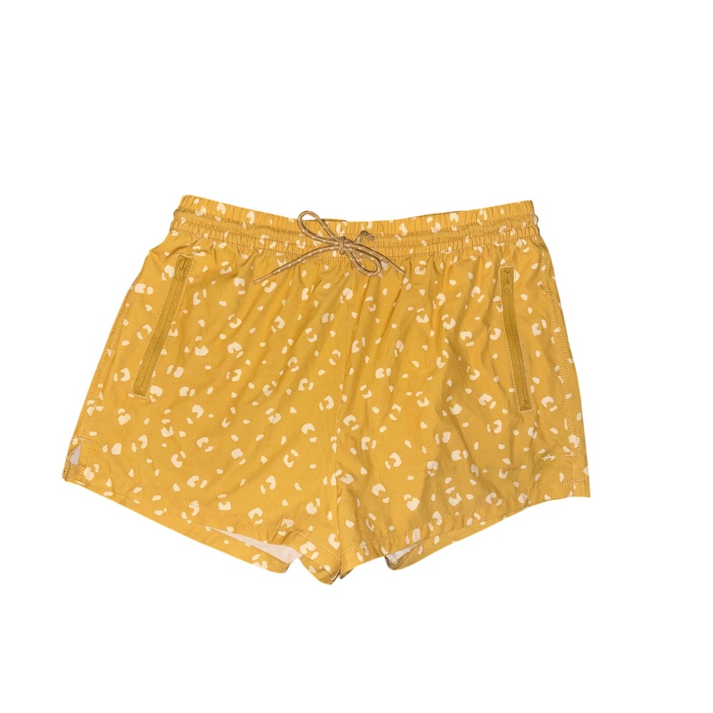 Billabong Adventure Division Mustard Yellow Animal Print Shorts Womens Medium